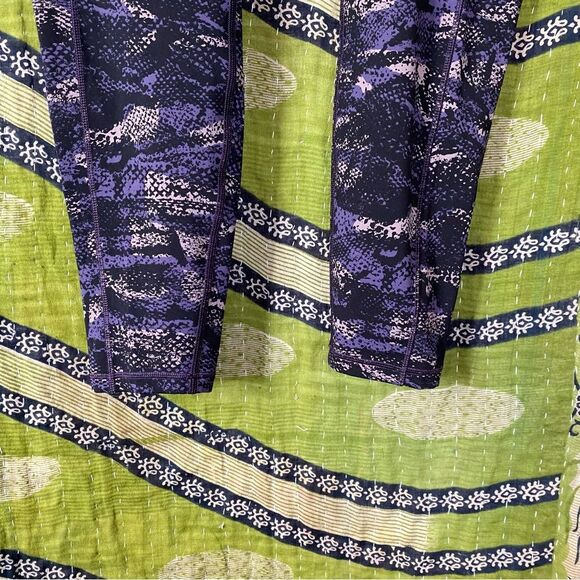 Lululemon Rip Wave Purple Thunder Black Speed Up Tight Full-On Luxtreme Size 8 - Picture 5 of 16